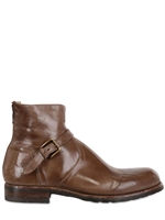 ALBERTO FASCIANI - ANTIQUED HAND BRUSHED PFERDE CRUST STIEFEL - SCHWARZ/ BRAUN