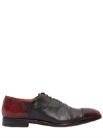 ALBERTO FASCIANI - SCARPE STRINGATE IN PELLE DI CAVALLO - NERO/ROSSO