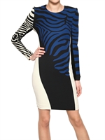 FELIPE OLIVEIRA BAPTISTA - ZEBRA PRINT SILK CREPE JERSEY DRESS - MULTI