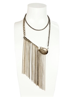 MARIA ZURETA - SILVER SPOON WITH FRINGE NECKLACE - SILVER