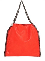 STELLA MCCARTNEY - MEDIUM FALABELLA SHAGGY FAUX DEER BAG - ORANGE