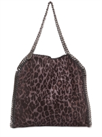 STELLA MCCARTNEY - MEDIUM FALABELLA FAUX SUEDE BAG - GREY
