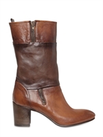 INK SHOES - 60MM BRUSHED LEATHER BOOTS - BROWN