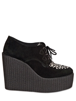 UNDERGROUND - ZEPPE IN PELLE E CAVALLINO 120MM - NERO/LEOPARDO