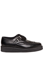 UNDERGROUND - CREEPER IN PELLE CON FIBBIA 30MM - NERO