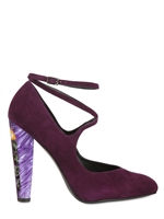 SW1 - 120MM SUEDE CROSS MY HEART PUMPS - PURPLE