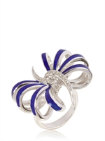 STEPHEN WEBSTER - FORGET ME KNOT RING - BLUE