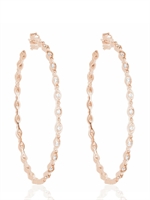 STONE PARIS - DIAMOND HOOP EARRINGS - ROSE GOLD