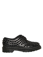 DR.MARTENS - 30MM HARLEM SPIKE CALFSKIN LACE-UP SHOES - BLACK
