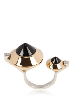 LARA BOHINC - DOUBLE EYE RING - GOLD/BLACK