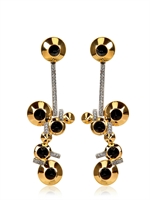 LARA BOHINC - EYE CHANDELIER EARRINGS - GOLD/BLACK