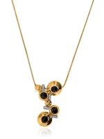 LARA BOHINC - EYE PENDANT NECKLACE - GOLD/BLACK