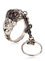 GISELE GANNE - HIDING TREASURE CROSS RING - SILVER