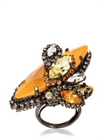 ERICKSON BEAMON - YELLOW CRYSTAL RING - YELLOW/MULTI