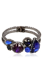 ERICKSON BEAMON - LILA UND BLAUE KIRSTALLE ARMBAND - BLAU