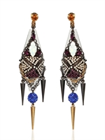 ERICKSON BEAMON - PYRAMID CRYSTAL EARRINGS - MULTI