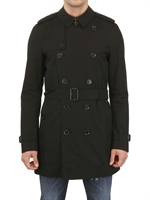 BURBERRY LONDON - TRENCH IN GABARDINA DI COTONE IMPERMEABILE - NERO