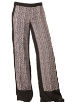 SPACE - PRINTED TECHNO SATIN TROUSERS - MULTI