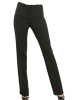 SPACE - DOUBLE LAYERED CREPE TROUSERS - BLACK