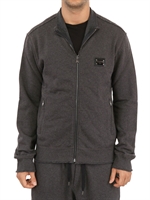 DOLCE & GABBANA - RAUSCHNITT FLEECE SWEATSHIRT - DUNKELGRAU