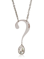 RAFIDA BIJOUX - WHY CRYSTAL NECKLACE - SILVER