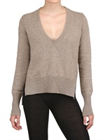 ANNAPURNA - CASHMERE KNIT SWEATER - BEIGE