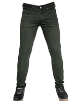 CYCLE - JEANS SUPER STRETCH IN DENIM 17.5CM - VERDE MILITARE