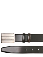 GIVENCHY - 3CM REVERSIBLER GEBÜRSTETER LEDER GÜRTEL - SCHWARZ/ BRAUN
