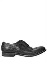 PAUL VAN HAAGEN - SCARPE STRINGATE DERBY BROGUE - NERO LAVATO