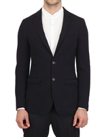 SALVATORE FERRAGAMO - GIACCA IN JERSEY DI LANA - BLU SCURO