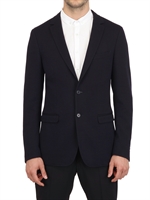 SALVATORE FERRAGAMO - GIACCA IN JERSEY DI LANA - BLU SCURO