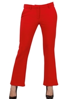 MSGM - PANTALONI STRETCH IN TECNO ALPACA - ROSSO