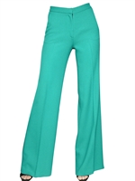 MSGM - PANTALONI IN CREPE DI VISCOSA - VERDE