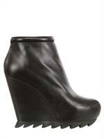 CAMILLA SKOVGAARD - STIVALI BASSI IN PELLE CON ZEPPE 120MM - NERO