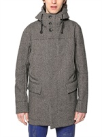 AIGUILLE NOIRE PEUTEREY - HERRINGBONE WOOL PARKA - GREY