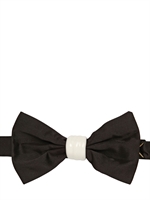 COR SINE LABE DOLI - SILK AND CERAMIC BOW TIE - BLACK