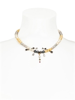 DELFINA DELETTREZ - CUPID PERLEN KETTE - MULTI PEARLS