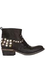 ELENA IACHI - STIVALI BASSI IN PELLE CON BORCHIE 30MM - NERO