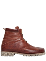 VOLTA FOOTWEAR - WASHED LEDER STIEFEL - BRAUN