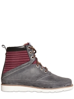 VOLTA FOOTWEAR - NABUCK LEDER STIEFEL MIT NYLON EINSÄTZEN - GRAU/PFLAUME