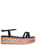 POLLINI BY NICHOLAS KIRKWOOD - ZEPPE IN NAPPA E RAFIA 60MM - MULTICOLORE
