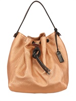PAURIC SWEENEY - BORSA IN PELLE LAMINATA - PEARL SAND