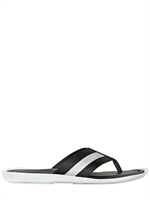 DOLCE & GABBANA - TURCHIA RUBBER AND LEATHER THONG SANDALS - BLACK