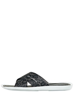 DOLCE & GABBANA - TURCHIA RUBBER AND LEATHER CROSS SANDALS - CHARCOAL