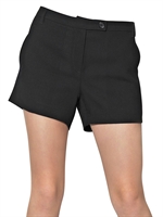 ANN DEMEULEMEESTER - SHORTS IN FRESCO DI LANA - NERO