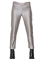 ANN DEMEULEMEESTER - VISCOSE SABLE TROUSERS - SILVER