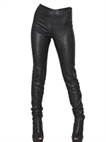 ANN DEMEULEMEESTER - NAPPA LEATHER LEGGINGS - BLACK