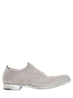 ROCCO P. - SCARPE DERBY IN PELLE DI VITELLO ROVESCIATO - GRIGIO