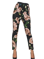 DOLCE & GABBANA - ROSE PRINT VISCOSE CADY LEGGINGS - MULTI