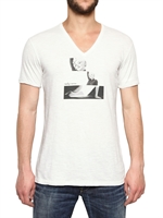 DOLCE & GABBANA - MARYLIN PRINT BAUMWOLL-JERSEY T-SHIRT - WEIß